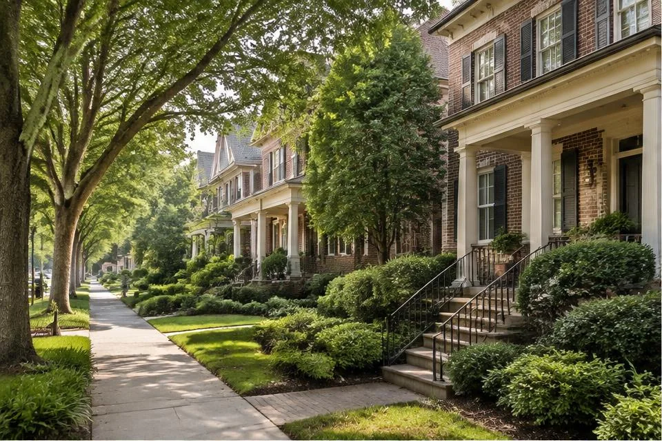 Photorealistic editorial interpretation illustrating Living in Concord in the Concord area