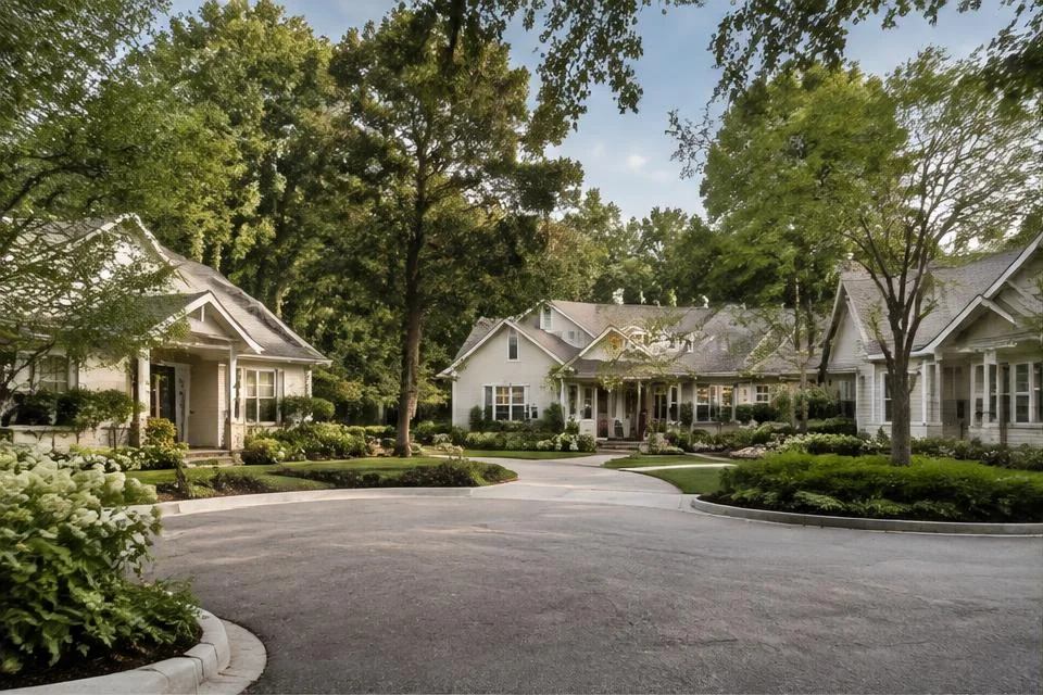Photorealistic editorial interpretation illustrating Concord Real Estate in the Concord area