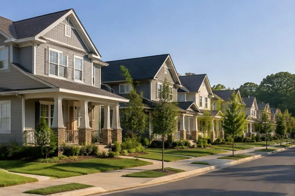Photorealistic editorial interpretation illustrating Buying a Home in Concord in the Concord area