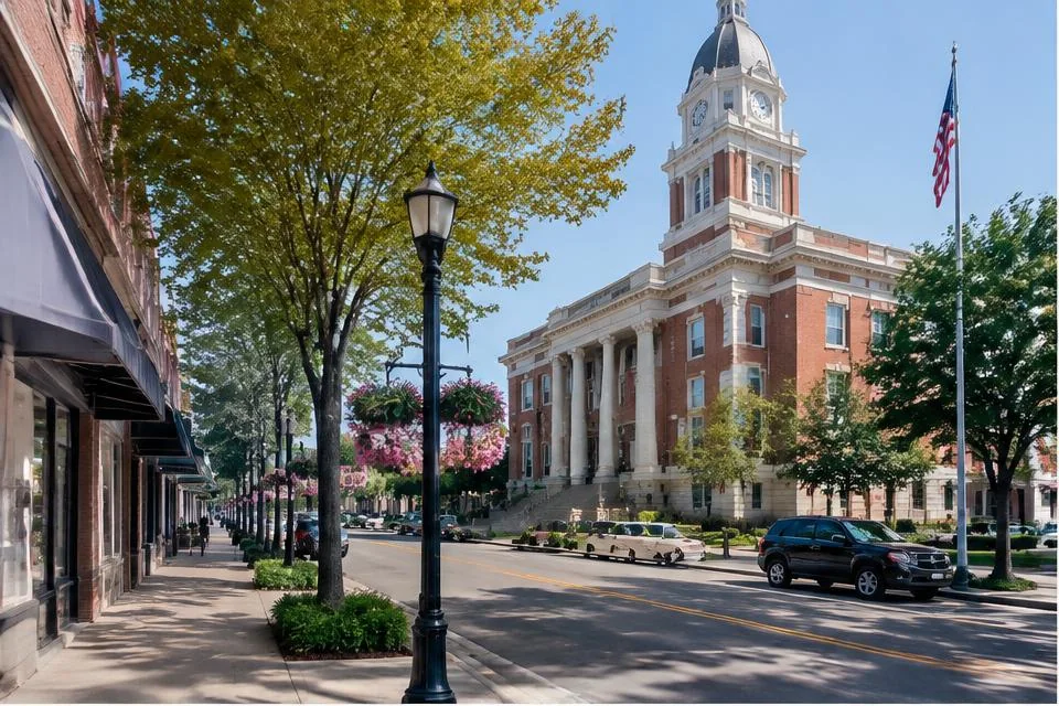 Photorealistic editorial interpretation illustrating Living in Concord in the Concord area