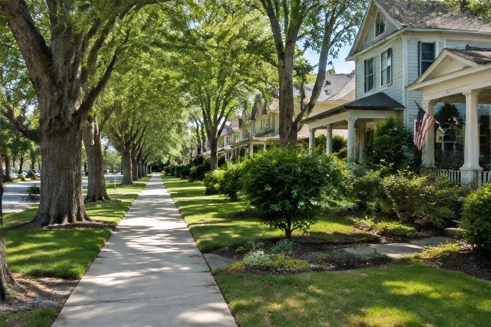 Photorealistic editorial interpretation illustrating Concord Real Estate in the Concord area
