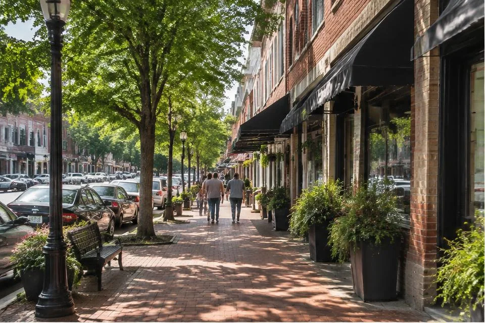 Photorealistic editorial interpretation illustrating Living in Concord in the Concord area