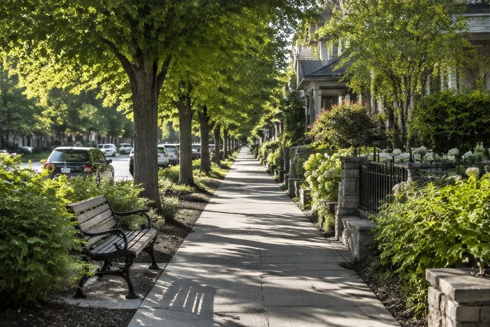 Photorealistic editorial interpretation illustrating Concord Real Estate in the Concord area